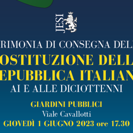 Cerimonia di consegna della Costituzione della repubblica Italiana ai e alle diciottenni